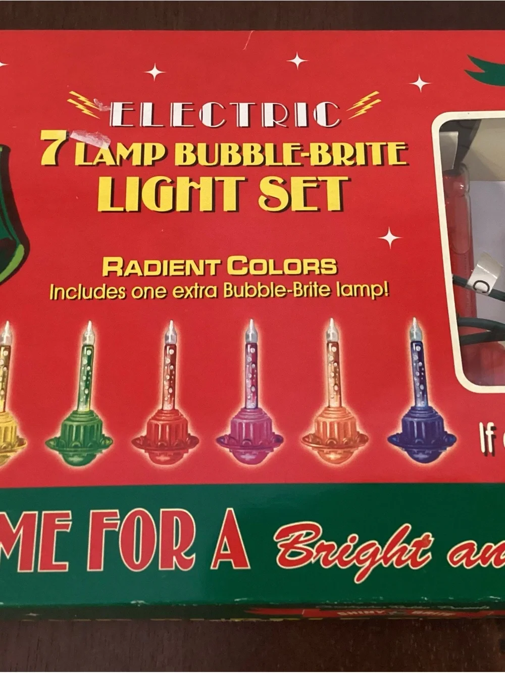Vtg Shiny Brite Bubble Light Set Box